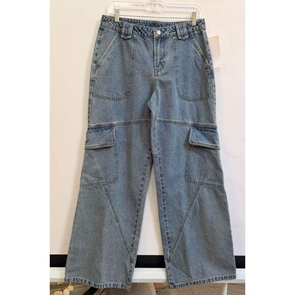 No Boundaries Denim - Denim Cargo Jean